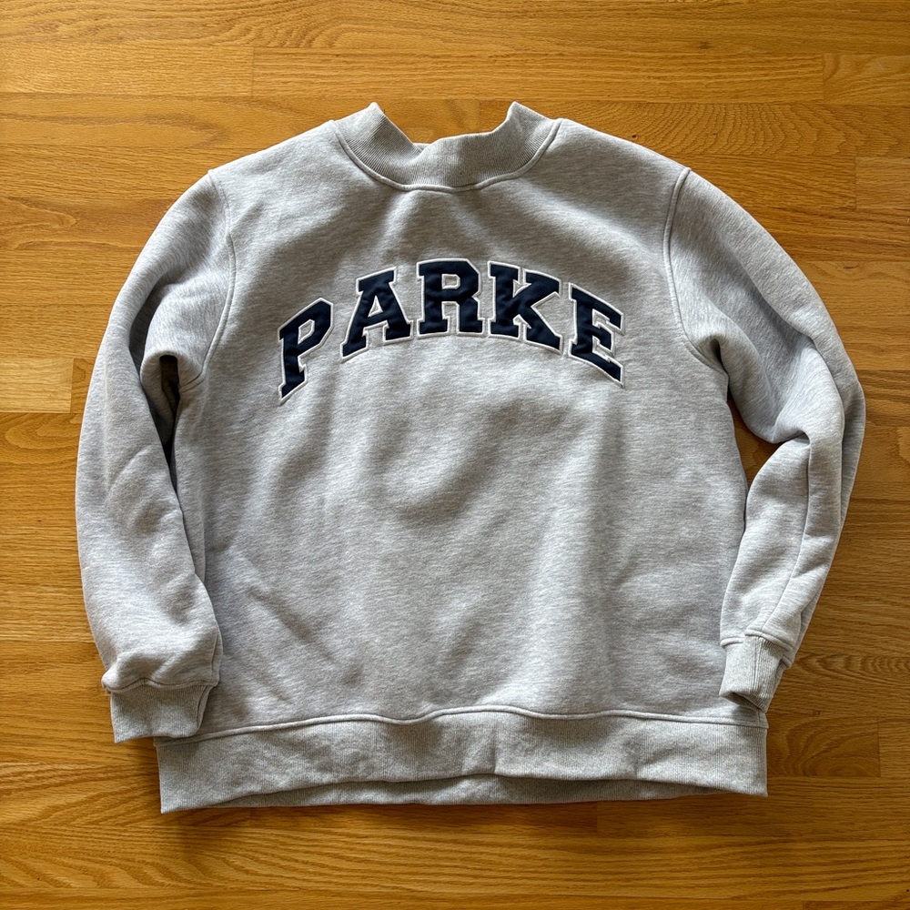 Parker Men's Crewneck Sweater in Light Gray